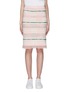 Main View - Click To Enlarge - THOM BROWNE  - Frayed tartan plaid tweed skirt