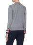 Back View - Click To Enlarge - THOM BROWNE  - Stripe button cuff wool sweater