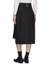Back View - Click To Enlarge - THOM BROWNE  - Pleated wool twill high-low skirt