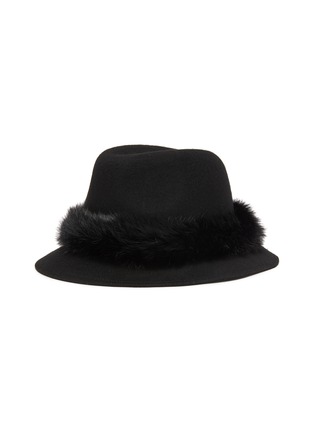 Main View - Click To Enlarge - ERIC JAVITS - 'Bunny' rabbit fur trim wool felt hat