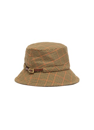 Figure View - Click To Enlarge - ERIC JAVITS - 'Rain Bucket' belted check plaid hat