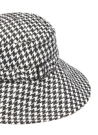 Detail View - Click To Enlarge - ERIC JAVITS - 'Kaya' belted houndstooth print bucket hat