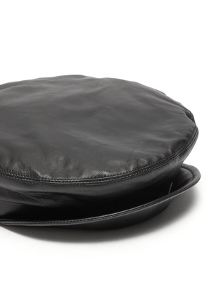 Detail View - Click To Enlarge - ERIC JAVITS - 'Night Porter' leather newsboy cap