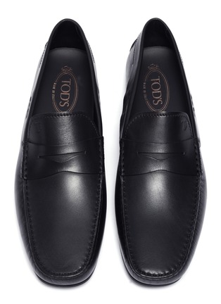Detail View - Click To Enlarge - TOD’S - 'City Gommino' penny leather driving shoes