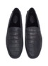 Detail View - Click To Enlarge - TOD’S - 'City Gommino' croc embossed leather driving shoes
