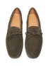 Detail View - Click To Enlarge - TOD’S - 'Gommino' tie suede driving shoes