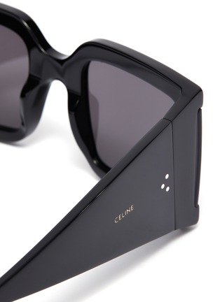 Detail View - Click To Enlarge - CELINE - Oversized strass rim acetate square sunglasses