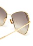 Detail View - Click To Enlarge - CELINE - Metal oversized butterfly sunglasses