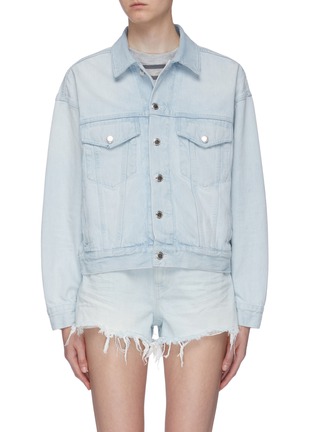 Main View - Click To Enlarge - ALEXANDER WANG - 'Game' washed oversized denim trucker jacket