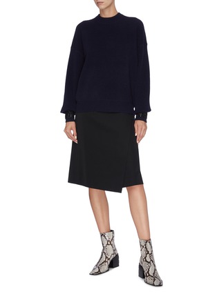 Figure View - Click To Enlarge - ALEXANDER WANG - Strass embellished cuff sweater