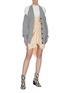 Figure View - Click To Enlarge - ALEXANDER WANG - Zip sleeve oversized knit cardigan