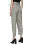 Back View - Click To Enlarge - ALEXANDER WANG - Sleeve tie check plaid carrot pants