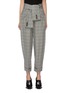 Main View - Click To Enlarge - ALEXANDER WANG - Sleeve tie check plaid carrot pants