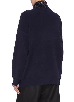 Back View - Click To Enlarge - ALEXANDER WANG - Strass embellished turtleneck sweater