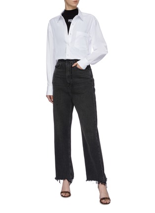 Figure View - Click To Enlarge - ALEXANDER WANG - Patch pocket shirt panel bodysuit