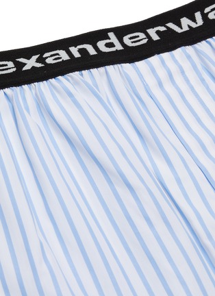  - ALEXANDER WANG - Logo waistband stripe poplin boxer shorts