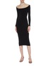 Figure View - Click To Enlarge - ALEXANDER WANG - Tulle yoke knit dress