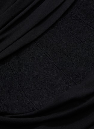 Detail View - Click To Enlarge - ALEXANDER WANG - Corset panel ruched drape T-shirt dress