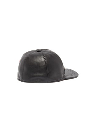 Figure View - Click To Enlarge - MY BOB - Safety pin appliqué leather baseball cap