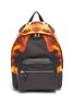 Main View - Click To Enlarge - NEIL BARRETT - Flame thunderbolt print backpack