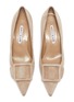 Detail View - Click To Enlarge - MANOLO BLAHNIK - 'Maysale 50' square brooch suede pumps