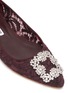 Detail View - Click To Enlarge - MANOLO BLAHNIK - 'Hangisi' Swarovski crystal brooch lace flats