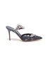 Main View - Click To Enlarge - MANOLO BLAHNIK - 'Lurum 90' strass embellished strap lace mules