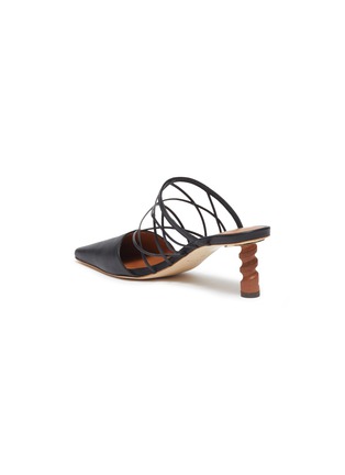  - REJINA PYO - 'Lisa' wooden heel strappy leather mules
