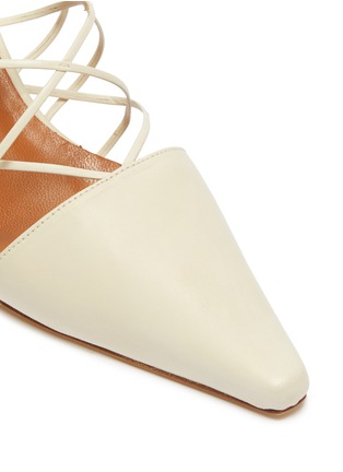 Detail View - Click To Enlarge - REJINA PYO - 'Lisa' wooden heel strappy leather mules
