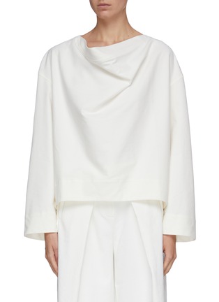 Main View - Click To Enlarge - LEMAIRE - Flared sleeve drape neck top