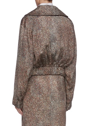 Back View - Click To Enlarge - LEMAIRE - Belted stone print silk-wool jacket