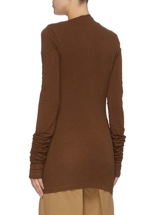 Back View - Click To Enlarge - LEMAIRE - Asymmetric collar knit top