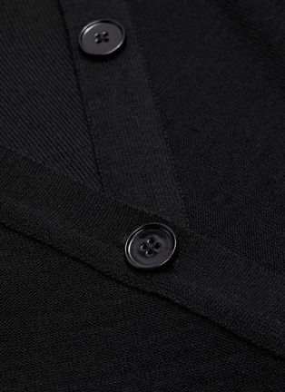  - LEMAIRE - Cardigan panel Merino wool-dralon® V-neck sweater