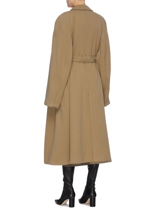 Back View - Click To Enlarge - LEMAIRE - Button belted virgin wool coat