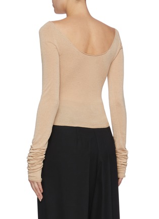 Back View - Click To Enlarge - LEMAIRE - Wide crew neck knit top