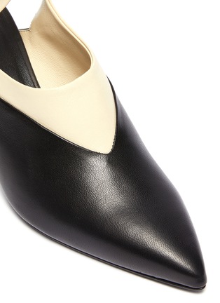 Detail View - Click To Enlarge - 3.1 PHILLIP LIM - 'Nina Vamp' crossover ankle colourblock leather slingback heels