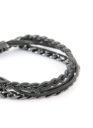 Detail View - Click To Enlarge - EMANUELE BICOCCHI - Mix sterling silver chain bracelet