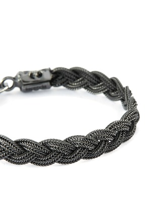 Detail View - Click To Enlarge - EMANUELE BICOCCHI - Braided sterling silver chain bracelet