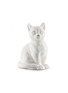 Main View - Click To Enlarge - AVERY - Ceramic Sitting Cat sculpture – White Gold