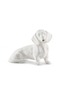 Main View - Click To Enlarge - AVERY - Ceramic Dachshund small sculpture – White Gold