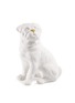 Main View - Click To Enlarge - AVERY - Ceramic Pug Dog large sculpture – White Gold