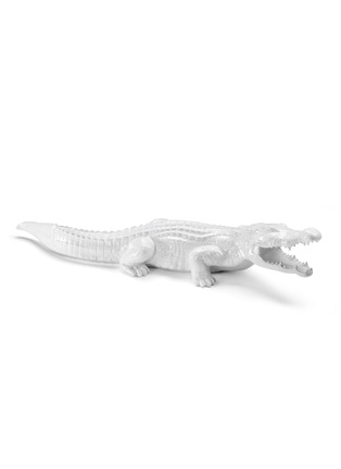 Main View - Click To Enlarge - AVERY - Ceramic Crocodile sculpture – All White