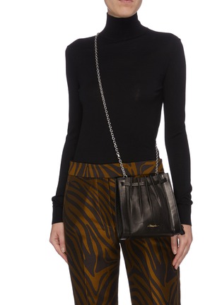 Figure View - Click To Enlarge - 3.1 PHILLIP LIM - 'Florence' mini pleated drawstring leather crossbody bag