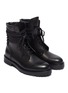 Detail View - Click To Enlarge - AMIRI - Wraparound tie leather combat boots