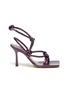 Main View - Click To Enlarge - BOTTEGA VENETA - '90' square toe knotted leather strap sandals