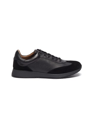 Main View - Click To Enlarge - GIANVITO ROSSI - 'Grand Prix' suede trim leather sneakers