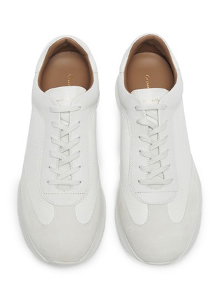 Detail View - Click To Enlarge - GIANVITO ROSSI - 'Grand Prix' suede trim leather sneakers