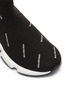 Detail View - Click To Enlarge - BALENCIAGA - 'Speed' logo print knit kids slip-on sneakers