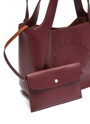Detail View - Click To Enlarge - STELLA MCCARTNEY - Logo embroidered canvas tote bag