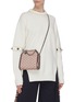 Figure View - Click To Enlarge - STELLA MCCARTNEY - 'Falabella' perforated logo mini chain tote